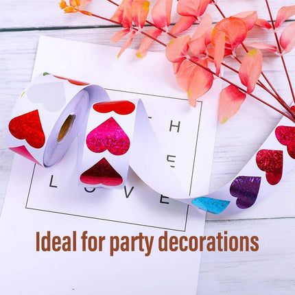10PCS Self-Adhesive Star Heart Stickers 500/Roll Reward Chart Decoration Labels
