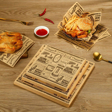 200X Oil Absorbing Paper Food Frying Grease-Proof Food Wrapper Wrapper Sandwich
