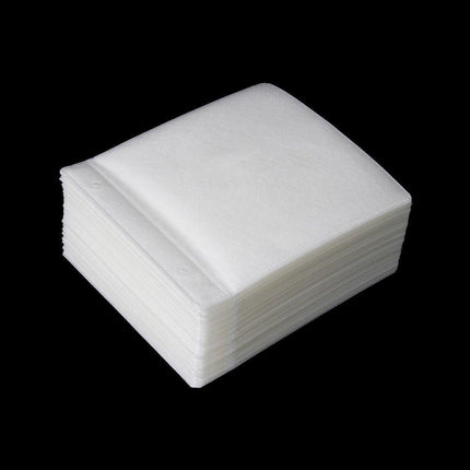 100X Premium White CD DVD Double Sided Plastic Sleeves Holds 2 discs Storage Bag