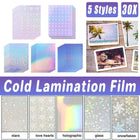30pcs Anti-Scratch Self-Adhesive Waterproof Seven-Color Laser Film Stickers