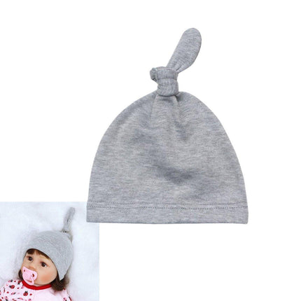 3PCS Baby Knot Hats Soft Cotton Toddler Caps Multicolor Newborn Beanie Pull Cap