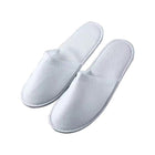50 Pairs SPA Hotel Guest Slippers Closed Toe Disposable Terry Style Linen - Aimall
