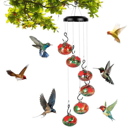 Hanging Hummingbird Feeder Outdoor Garden Nectar Dispenser Attracting Birds