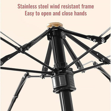 Portable Compact Five-Fold Umbrella UV Sun Protection Travel Manual Umbrella