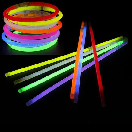 10X Colour Mixed Flashing Glow Stick Party Glowsticks Bracelets Light No Flame - Aimall