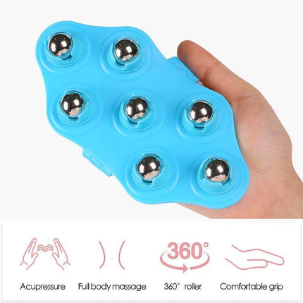 Handheld Massager Seven Trigger Points PVC POM Carbon Steel Ball Relax Muscles - Aimall