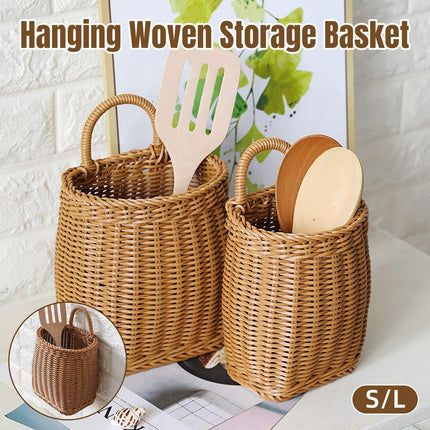 Vintage Wall Hanging Basket Kitchen Storage Basket Small Flower Basket Organizer