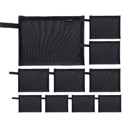 A4 Mesh Zipper Pouch Document Bags - Durable File Folders in 3 Colours