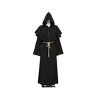Medieval Friar Hooded Robe Monk Cross Necklace Renaissance Cosplay Costume AU - Aimall