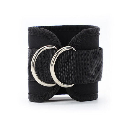 2PCS Weight Lifting Ankle D-Ring Strap Pulley Cable Kickbacks Attachment Gym Leg - Aimall