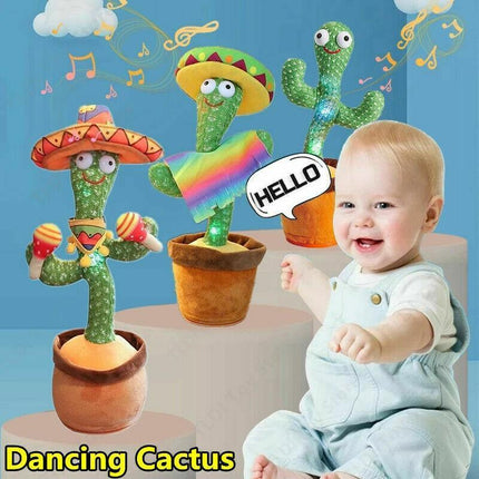 Talking Toy Dancing Cactus Doll Speak Talk Sound Record Repeat Kawaii Funny Toy - Aimall