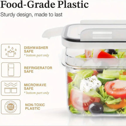 2pcs 1600ml Transparent Plastic Storage Jars Sealed Organiser Food Container