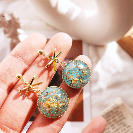 Natural Stone Earrings for Women Simple Vintage Dangle Drop Fashion Jewellery