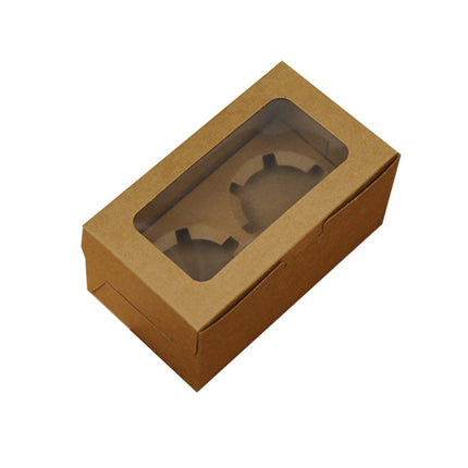 25Pcs Paper Cupcake Box with Window for Party Wedding Bakery Gift Packaging