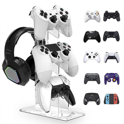 3 Tier Gamepad and Headset Display Stand for Gaming Accessories Organization