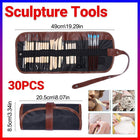 30PCS Clay Sculpting Carving Pottery Tool Set Bag Kit Modelling DIY Sculpture - Aimall