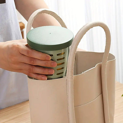 Portable Drainable Fruit Cup Plastic Sealed Cup for Snacks and Travel Use
