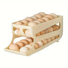 Sliding Egg Carton Refrigerator Storage for Kitchen Egg Holder and Organizer