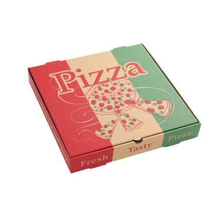 50pcs Pizza Packing Boxes Folding Box Durable Food Storage Containers Colourful