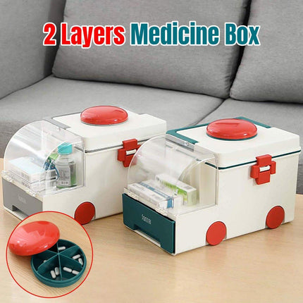Portable Household Medical Kit First Aid Box Family Emergency Medicine Storage