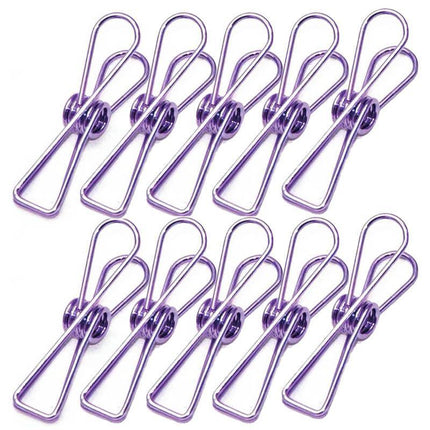 10X Spring Paperclips Metal Wire Hollow Out Clips 55mm Mini Binder Paper Clip - Aimall