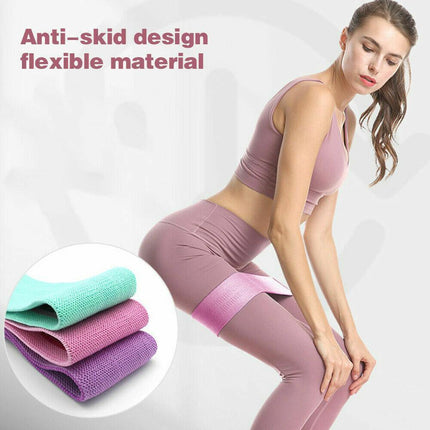 L 8*74CM Resistance Booty Bands Hip Circle Loop Bands Set Gym Home Exercise Women - Aimall