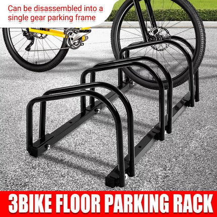 3 Bike Floor Parking Rack Instant Storage Stand Bicycle Cycling Portable