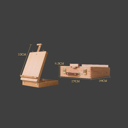 Portable Folding Easel Art Drawing Painting Wood Table Desktop Box Board - Aimall