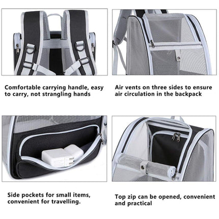 Large Foldable Breathable Portable Cat Dog Bag Outdoor Shoulder Pet Backpack