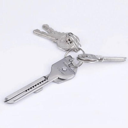 Utili-Key 6 in 1 Key Ring Chain MULTI-TOOL Pocket Knife Screwdriver Swiss Tech - Aimall