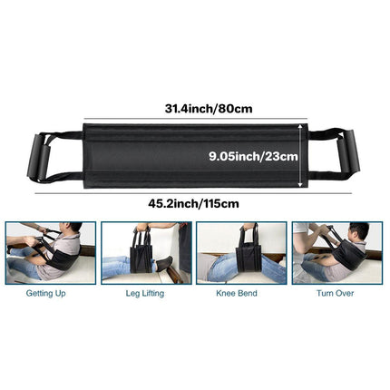Black Leather Support Cushion for Elderly Bedridden Disabled Backrest Waist Pad