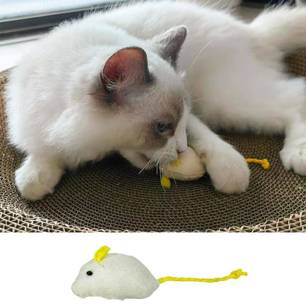 Interactive Plush Catnip Mouse Toy Durable Scratch-Resistant Fun Kitten Play Toy