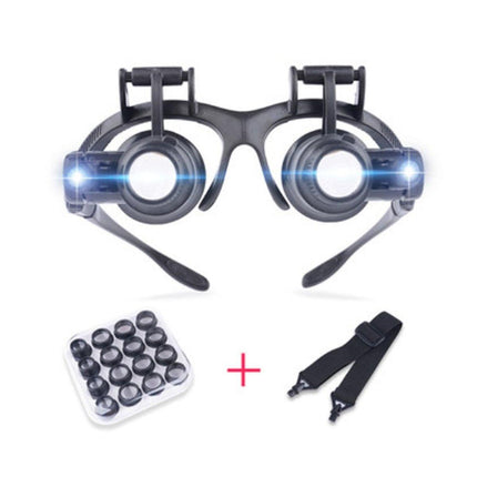 Head Mounted Bifocal Magnifier Jewellery Watch Repair High Magnification Tool