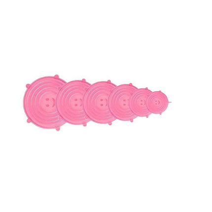 6PCS Stretch Reusable Silicone Food Saver Cover Seal Insta Lids Bowl Wraps - Aimall
