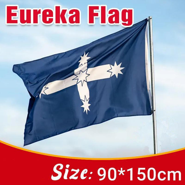 Large Eureka Stockade Flag Southern Cross Australian Aussie Heavy Duty 90 x 150 - Aimall