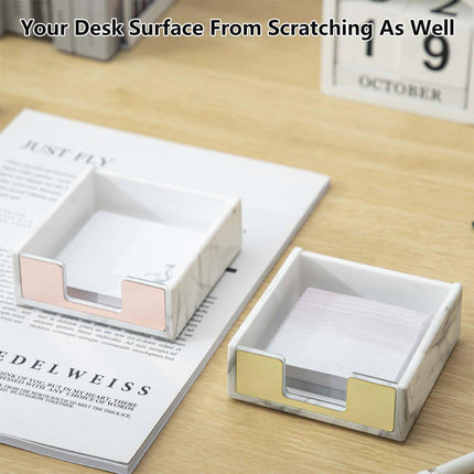 Large Desktop Sticky Note Box Organiser Office Supplies Storage Holder Drawer