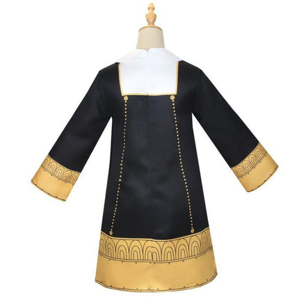Anime SPY×FAMILY Anya Forger Cosplay Costume Girls Long Sleeve Dress Wig Outfits - Aimall