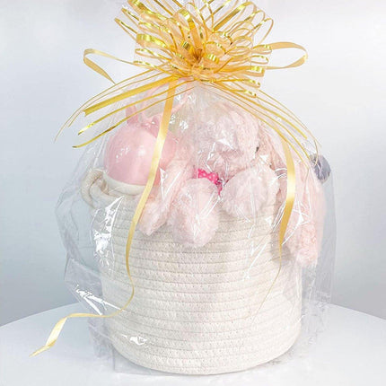 Twist Handle Round Storage Basket Durable Storage Bag Organiser Laundry Holder