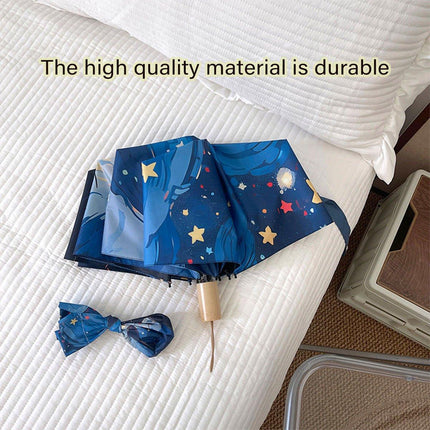 Cartoon Cat Folding Umbrella UV Protection Portable Sun Rain Dual-use Sunshade