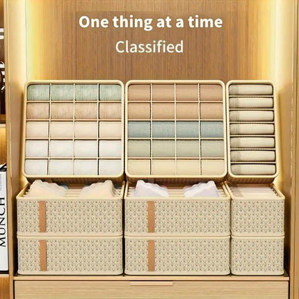 3pcs Underwear Socks Storage Box Wardrobe Organiser Compartmentalised Container
