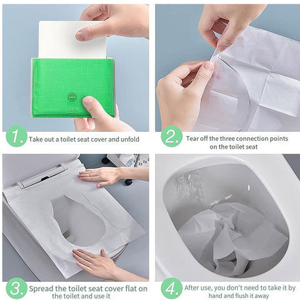 10PCS Disposable Soluble Water Toilet Seat Cover Travel Portable Hygiene Mat