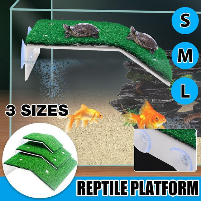 Turtle Basking Platform Ramp Reptile Tank Ladder Resting Terrace Simulation - Aimall