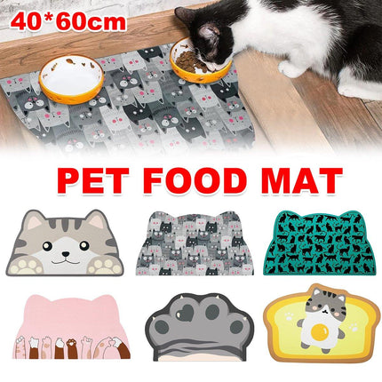 Cartoon Pet Diatomite Floor Mat Non Slip Cat and Dog Feeding Mat for Food Water