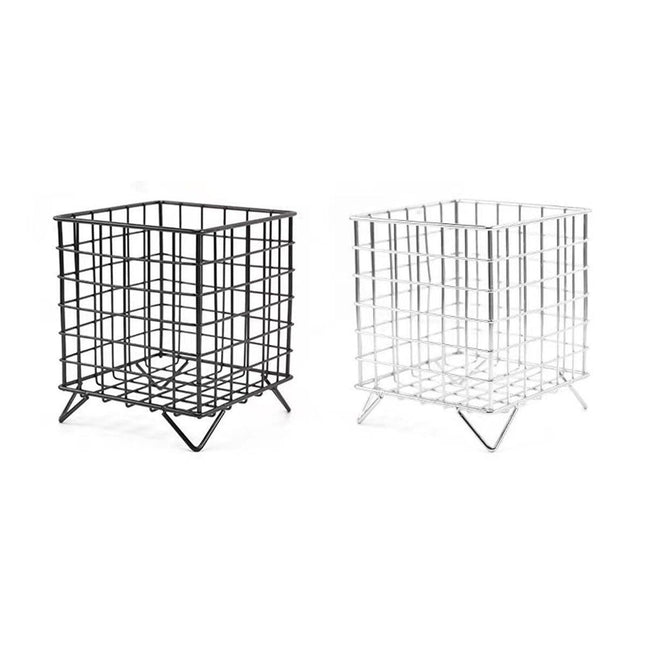 Large Wrought Iron Storage Basket Desktop Organizer Box for Dormitory Cosmetics