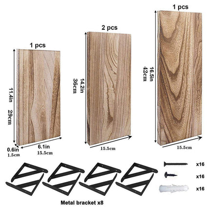 4pcs Solid Wall Shelf for Living Room Bedroom Entrance Storage Floating Shelves