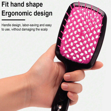 Hollow Out Mesh Air Bag Comb for Curly Hair Fluffy Styling Massage Dry Wet Hair