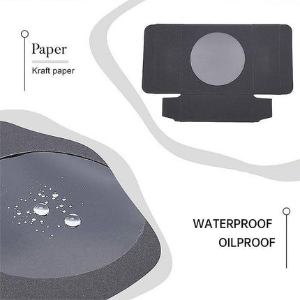 50PCS Handmade Soap Paper Box Round Window Kraft Black White Candy Biscuit Box