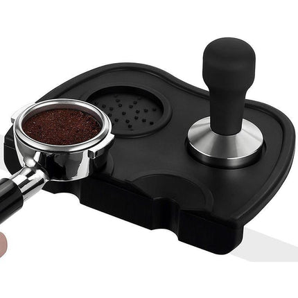 Double Slot Coffee Tamper Silicone Mat Tamping Holder Pad Corner Dropped Tools - Aimall
