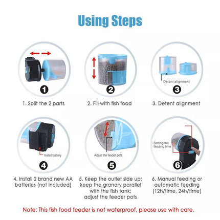 Intelligent Automatic Fish Feeder for Aquarium Large Capacity Timing Feeder