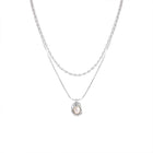 Love Butterfly Pearl Tassel Double Layer Necklace Elegant Jewelry Women Fashion